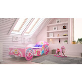 Kinderbed koets - 160x80 cm - incl. matras