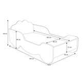 Kinderbed koets - 160x80 cm - incl. matras