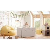 Speelgoedkist - Inga - 41,6x41,6x70,6 cm - wit roze