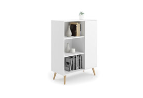 Scandinavische boekenkast - wit - 90x40x116 cm