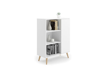 Scandinavische boekenkast - wit - 90x40x116 cm
