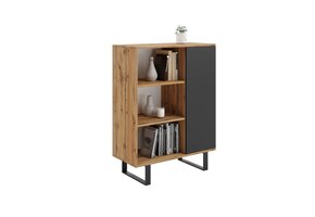 Industriële boekenkast - hout & metaal - 120x80x180cm