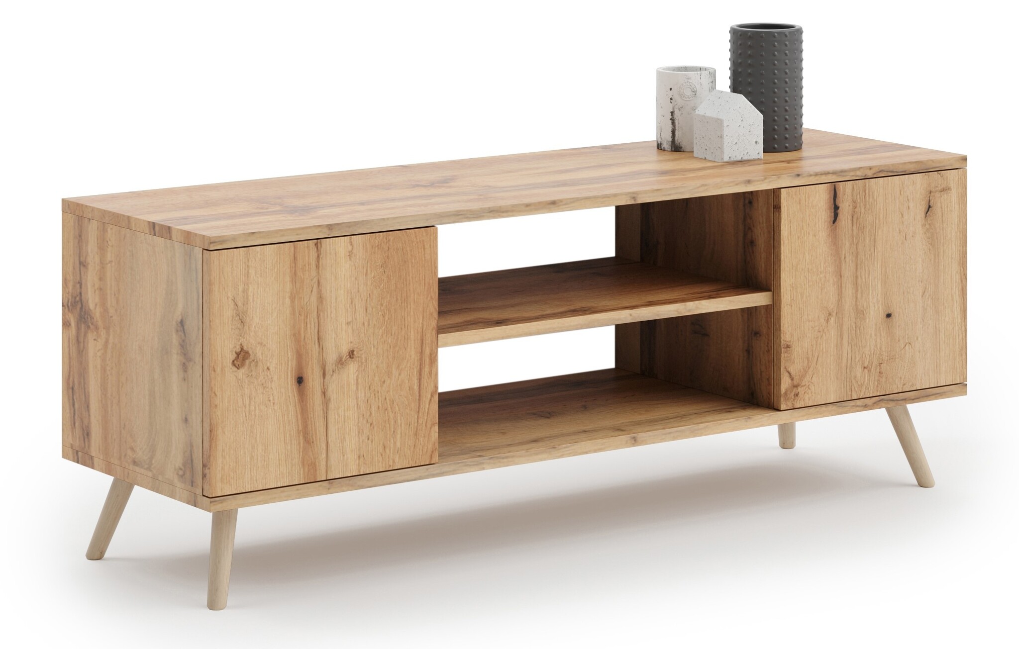 Houten tv-meubel - houten poten - 120x40x60cm