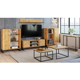 Industriële salontafel set - Loft stijl - bruin