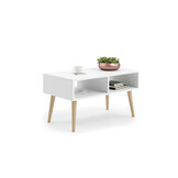 Scandinavische salontafel - wit - 90x50x55 cm