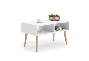 Scandinavische salontafel - wit - 90x50x55 cm