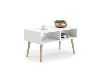 Scandinavische salontafel - wit - 90x50x55 cm