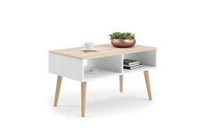Scandinavische salontafel - wit beige  - 90x50x55 cm