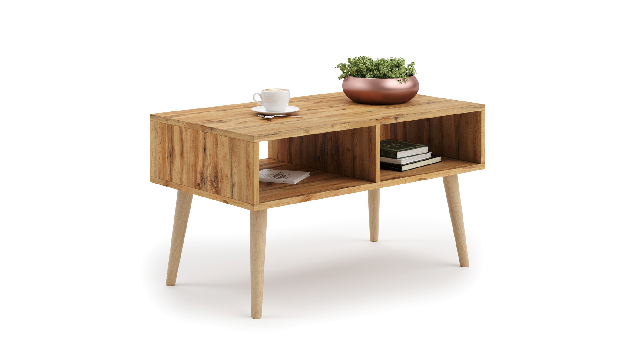 Scandinavische salontafel - stijlvol - 90x50x55 cm