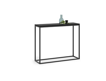 Zijtafel - 100x30x80 cm - zwart- stalen frame