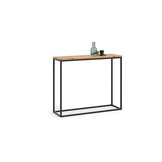 Industriële sidetable - hout & metaal - 100x80x30 cm