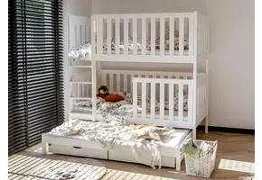 Wit stapelbed - 80x180 cm - 179 cm hoog