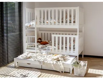 Wit stapelbed - 80x180 cm - 179 cm hoog