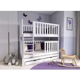 Wit stapelbed - 80x180 cm - 179 cm hoog