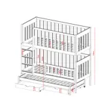 Wit stapelbed - 80x180 cm - 179 cm hoog