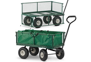 Tuinkar - tot 450 kg - opvouwbaar - 96x51 cm - met luchtbanden