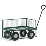 Tuinkar - tot 450 kg - opvouwbaar - 96x51 cm - met luchtbanden