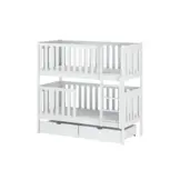 Stapelbed EMILKA - 90x200 cm - te splitsen tot 2 bedden - wit