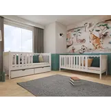 Stapelbed EMILKA - 90x200 cm - te splitsen tot 2 bedden - wit