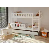 Stapelbed IGNAS - 90x200 cm - te splitsen tot 2 bedden - wit