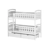 Stapelbed IGNAS - 90x200 cm - te splitsen tot 2 bedden - wit