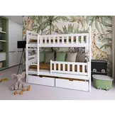 Stapelbed IGNAS - 90x200 cm - te splitsen tot 2 bedden - wit