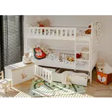 Stapelbed IGNAS - 90x200 cm - te splitsen tot 2 bedden - wit