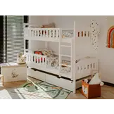 Stapelbed IGNAS - 90x200 cm - te splitsen tot 2 bedden - wit