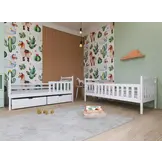 Stapelbed MONIKA - 90x200 cm - te splitsen tot 2 bedden - wit