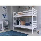 Stapelbed NEMO - 90x200 cm - te splitsen tot 2 bedden - wit