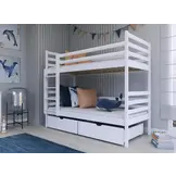 Stapelbed NEMO - 90x200 cm - te splitsen tot 2 bedden - wit