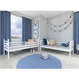 Stapelbed NEMO - 90x200 cm - te splitsen tot 2 bedden - wit