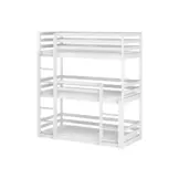 Stapelbed TED - 90x200 cm - 3 persoons - wit