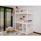 Stapelbed TED - 90x200 cm - 3 persoons - wit