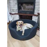 Luxe hondenmand XXL - 90 x 30 cm - wasbare hoes - donkerblauw