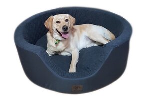 Luxe hondenmand XXL - 90 x 30 cm - wasbare hoes - donkerblauw