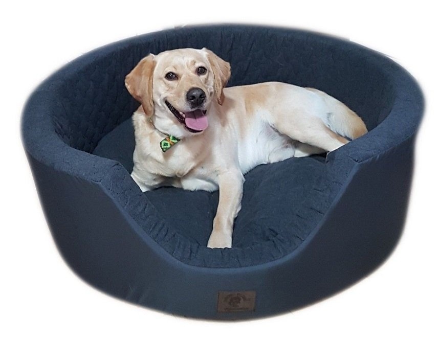 Luxe hondenmand XXL - 90 x 30 cm - wasbare hoes - donkerblauw