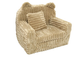 Kinderfauteuil - slaapbankje - corduroy - 51x40x41cm - beige