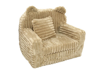 Kinderfauteuil - slaapbankje - corduroy - 51x40x41cm - beige