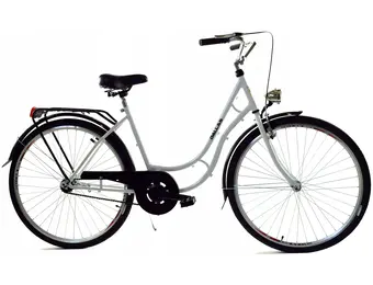 Damesfiets - 28 inch fiets - retro - wit zwart