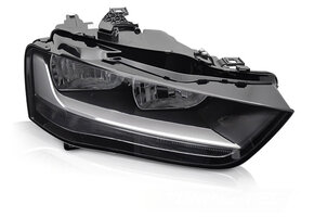 Koplamp rechts - voor Audi A4 B8 2012-2015 sedan/avant - TYC - zwart