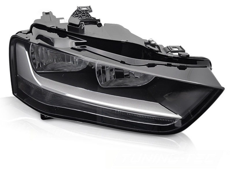 Koplamp rechts - voor Audi A4 B8 2012-2015 sedan/avant - TYC - zwart