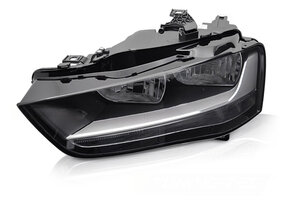 Koplamp links - geschikt voor Audi A4 B8 2012-2015 sedan/avant - TYC - zwart