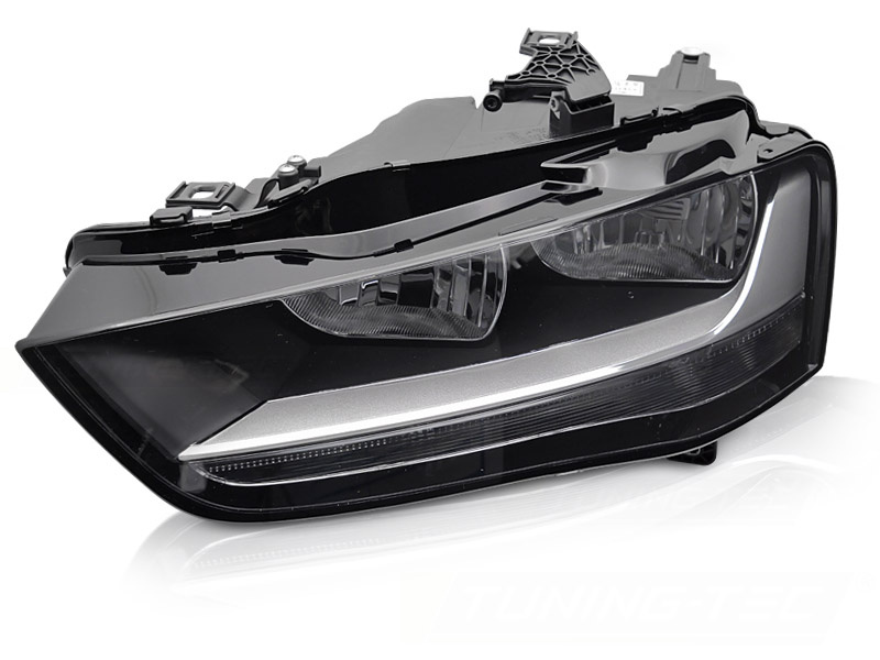 Koplamp links - geschikt voor Audi A4 B8 2012-2015 sedan/avant - TYC - zwart