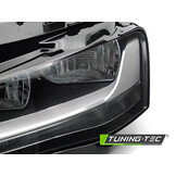 Koplamp links - geschikt voor Audi A4 B8 2012-2015 sedan/avant - TYC - zwart