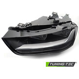 Koplamp links - geschikt voor Audi A4 B8 2012-2015 sedan/avant - TYC - zwart