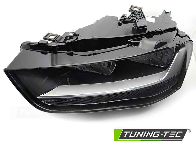 Koplamp links - voor Audi A4 B8 2012-2015 sedan/avant - TYC - zwart