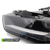 Koplamp links - geschikt voor Audi A4 B8 2012-2015 sedan/avant - TYC - zwart