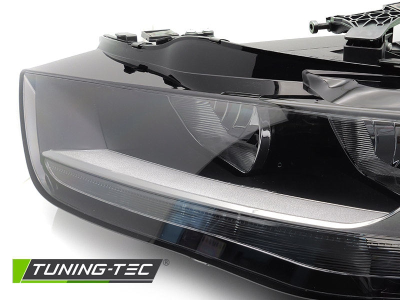 Koplamp links - geschikt voor Audi A4 B8 2012-2015 sedan/avant - TYC - zwart