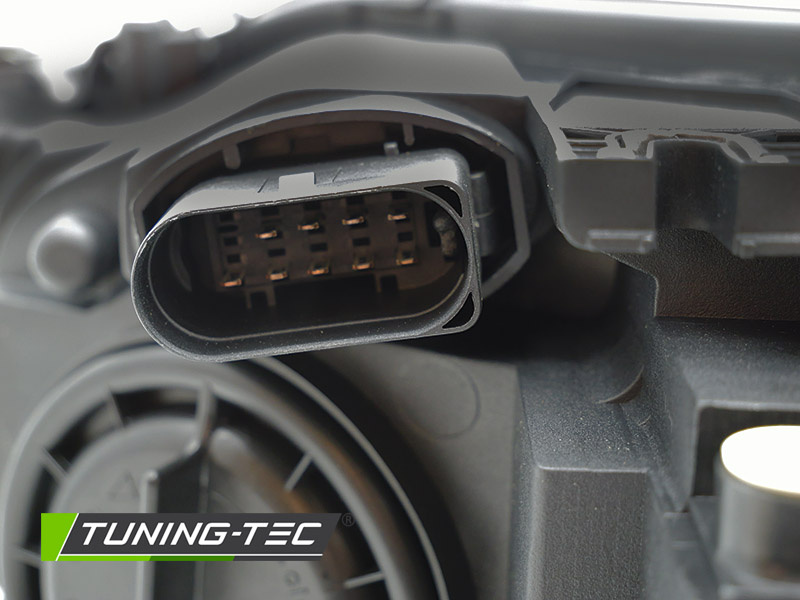 Koplamp links - voor Audi A4 B8 2012-2015 sedan/avant - TYC - zwart